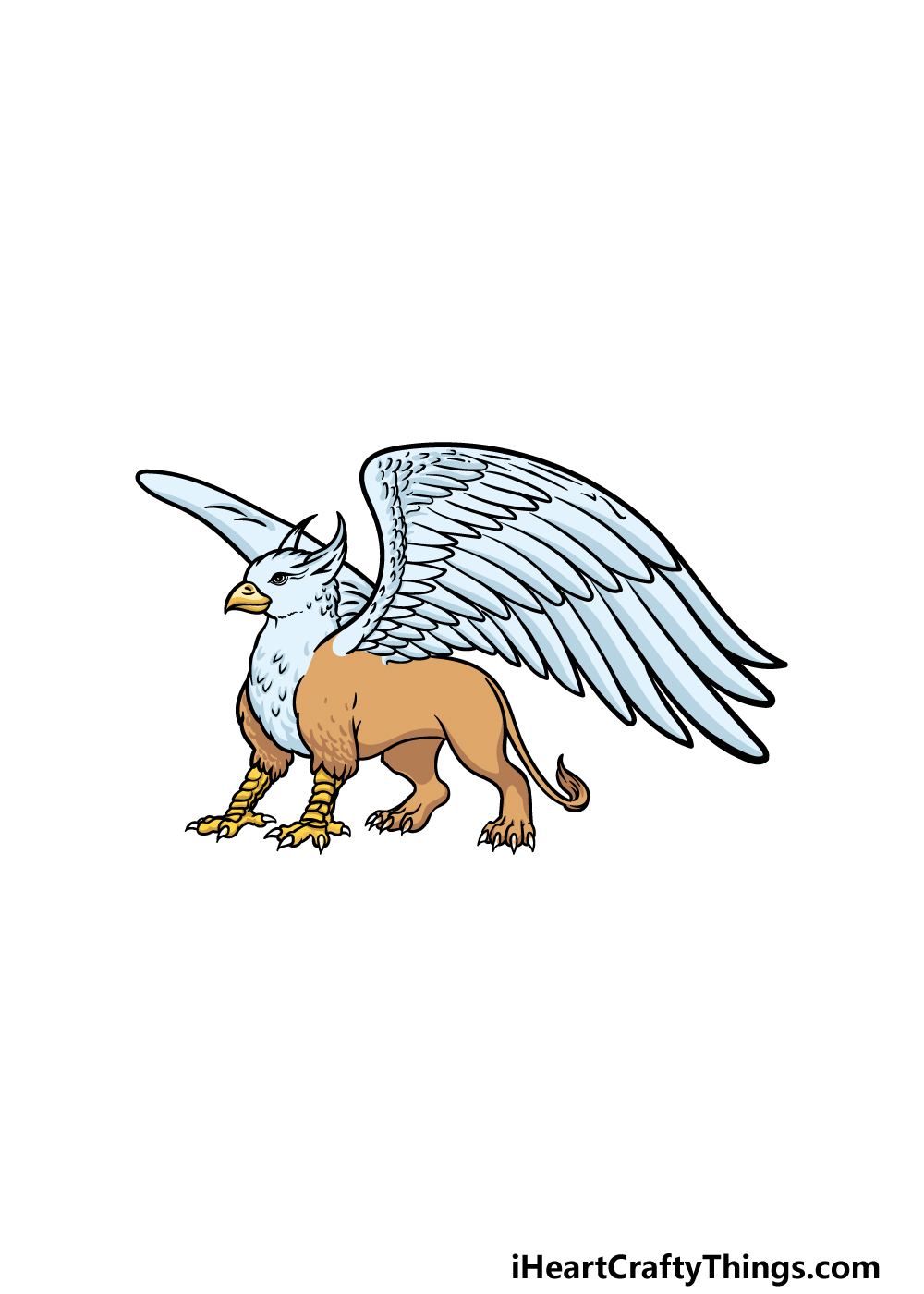 how to draw a Griffin step 7