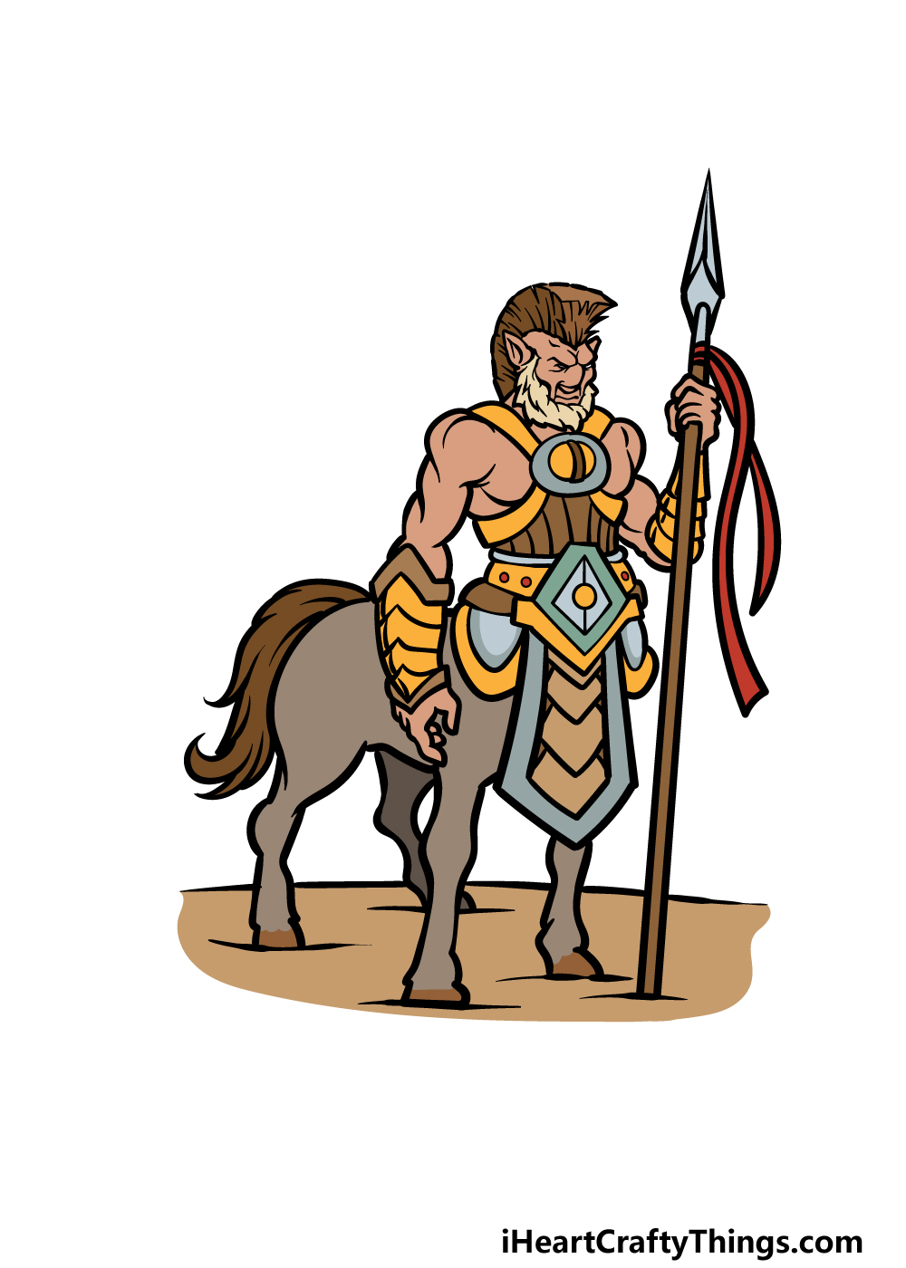 how to draw a Centaur step 7