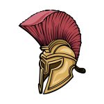 how to draw a Spartan Helmet image