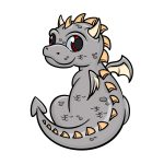 how to draw a baby dragon image