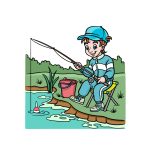 how to draw fishing image