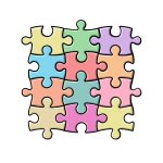 how to draw Puzzle Pieces image