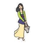 how to draw Mulan image