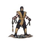 how to draw Scorpion from Mortal Kombat image