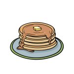 how to draw a pancake image