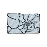 how to draw broken glass image