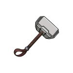 how to draw Thor’s hammer image
