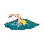 how to draw swimming image