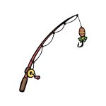 how to draw a fishing pole image