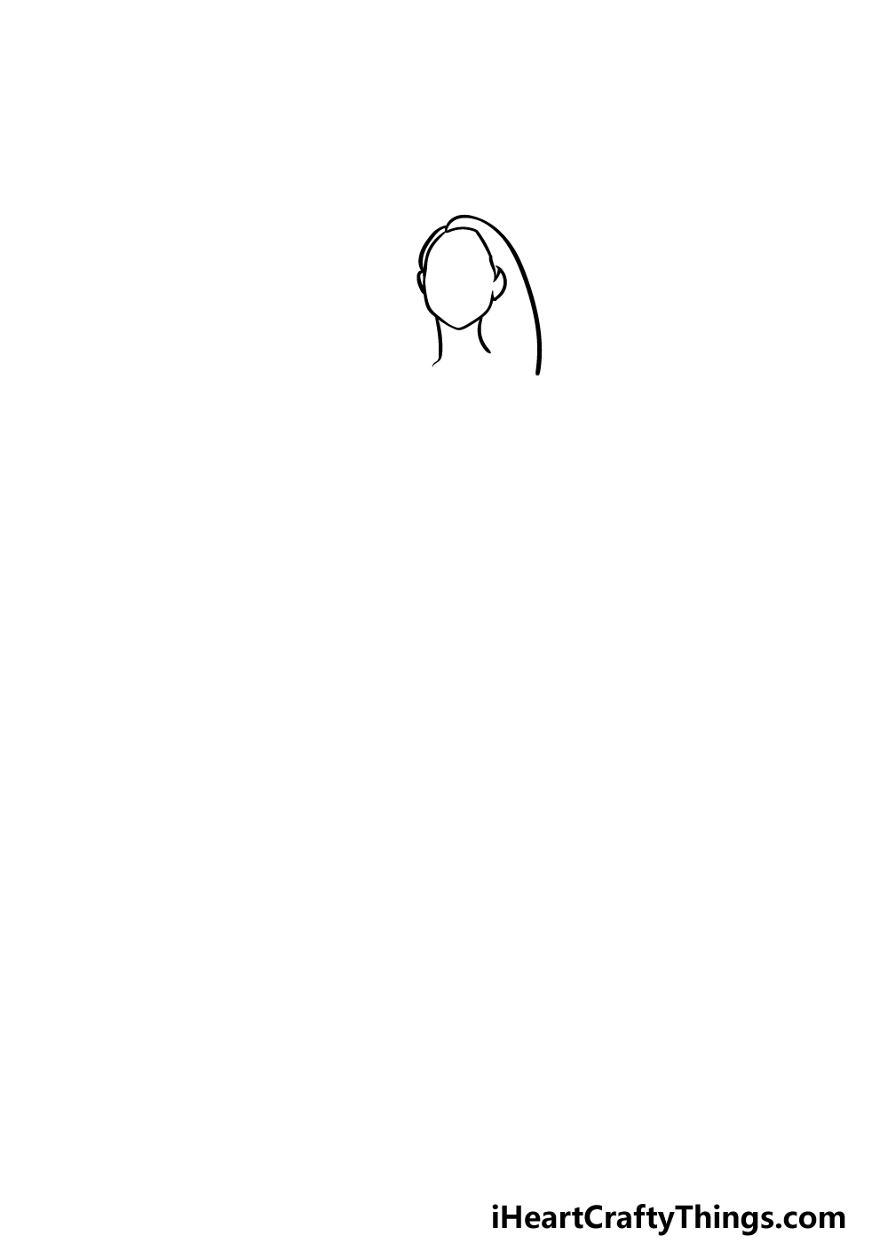 how to draw Pocahontas step 1