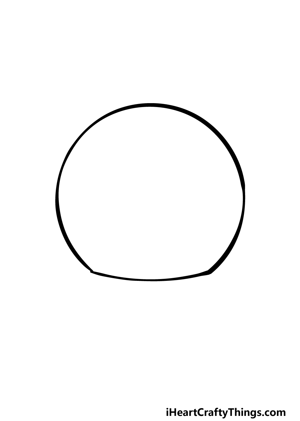 how to draw a Snow Globe step 1