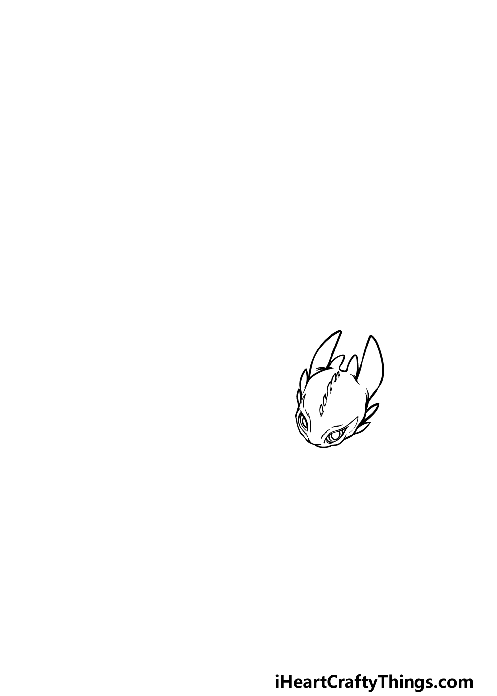 how to draw Toothless step 1