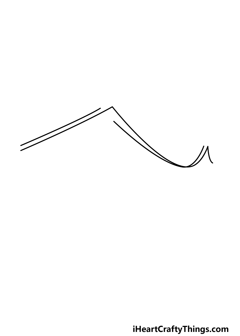 how to draw The Golden Gate Bridge step 1