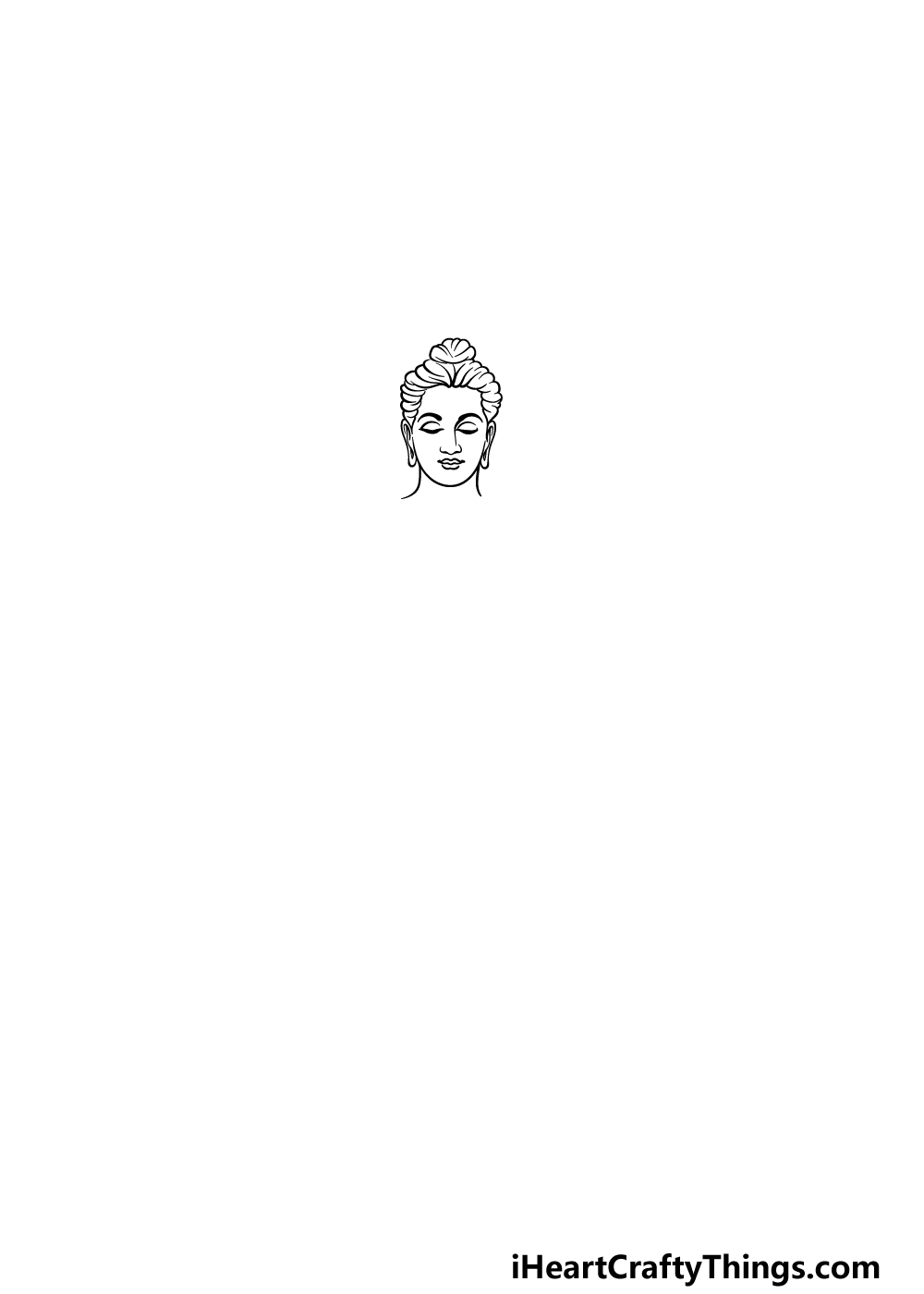 how to draw Buddha step 1