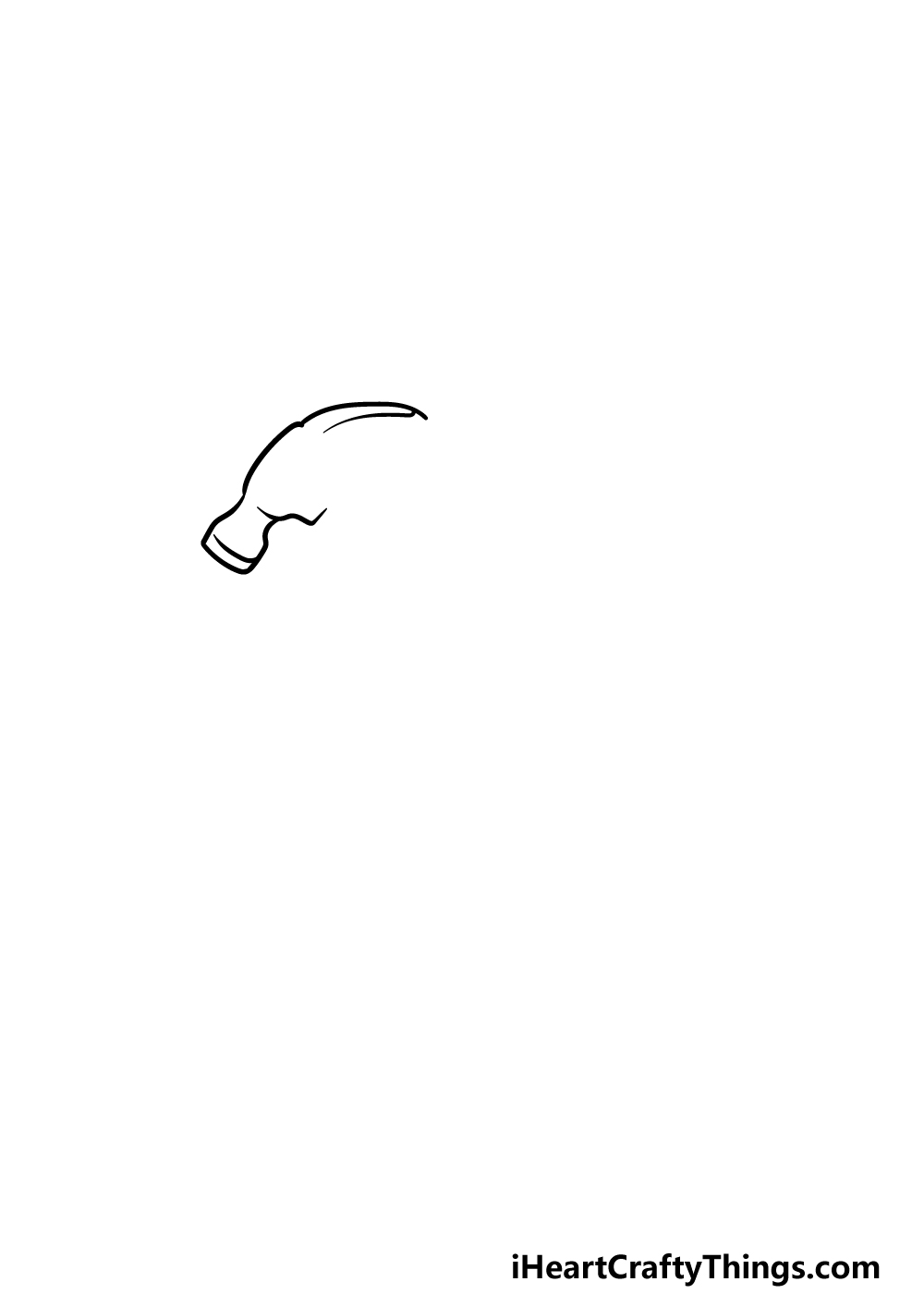 how to draw a hammer step 1