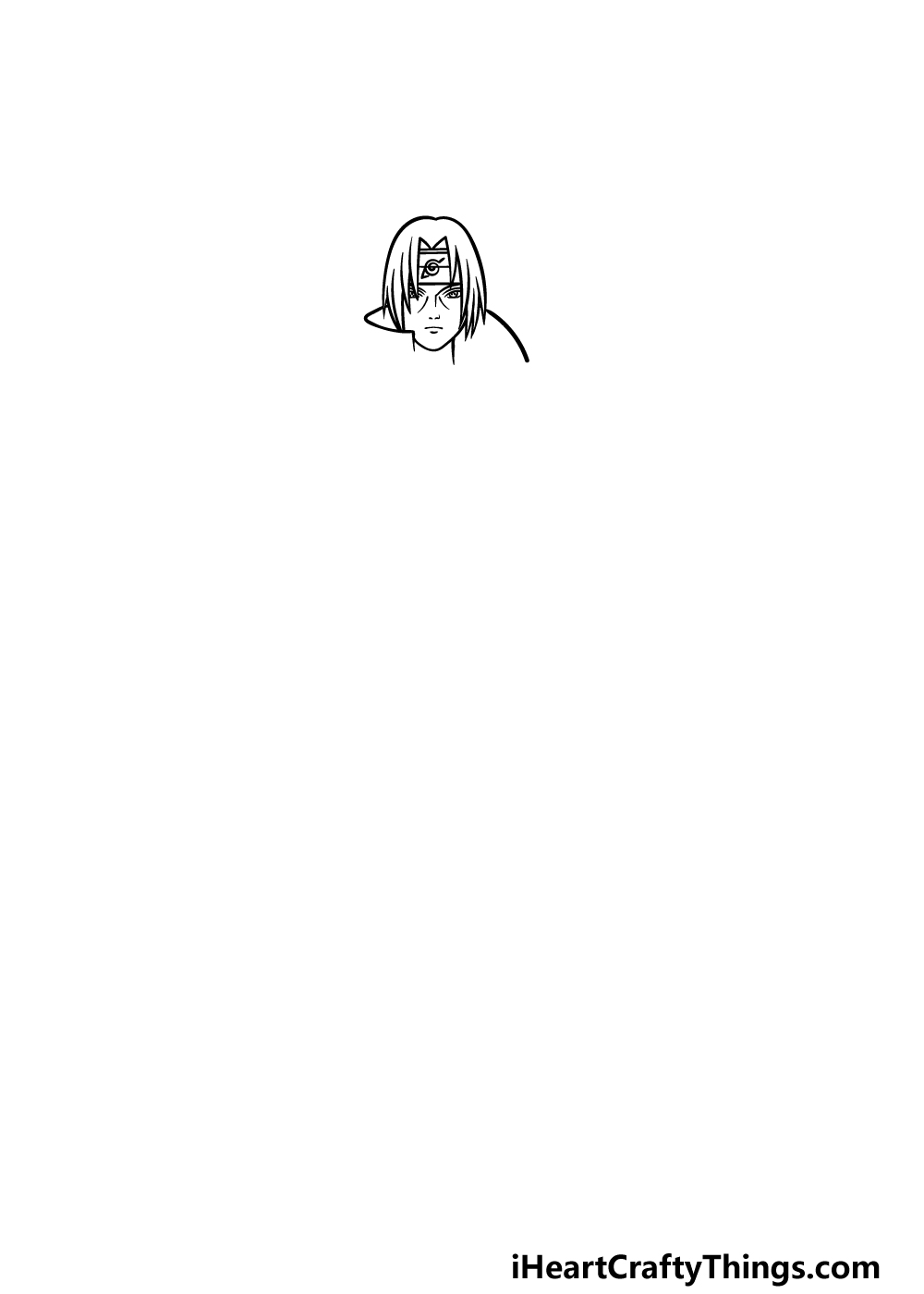 how to draw Itachi Uchiha step 1