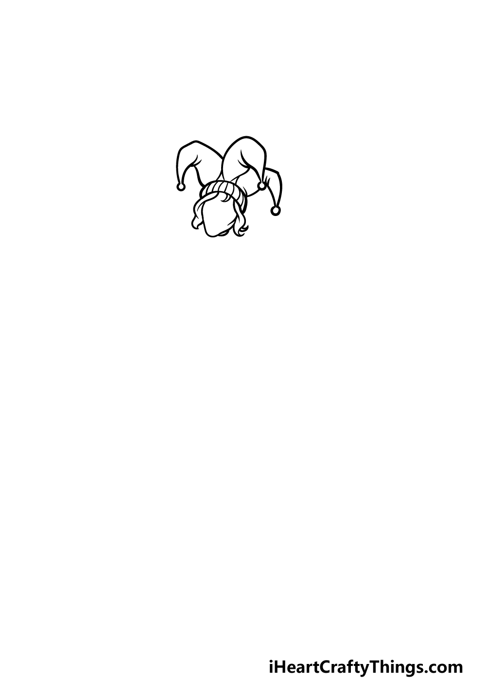 how to draw a Jester step 1