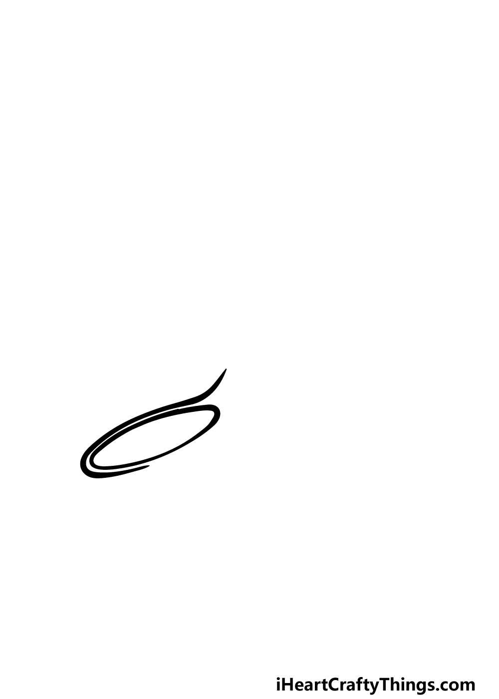 how to draw a spoon step 1