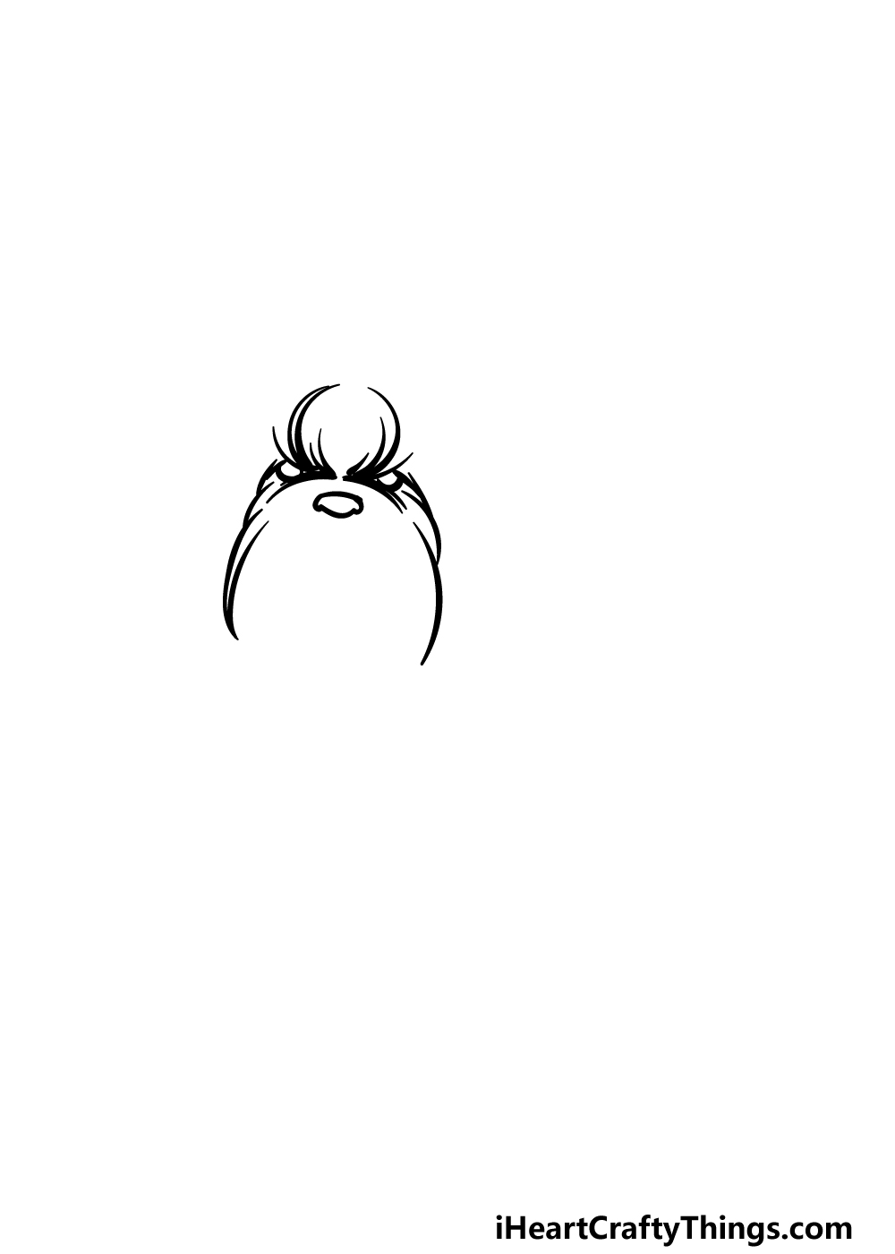 how to draw a Shih Tzu step 1