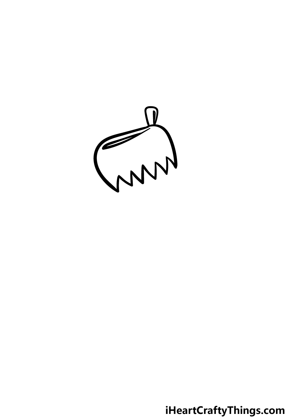 how to draw a Stocking step 1