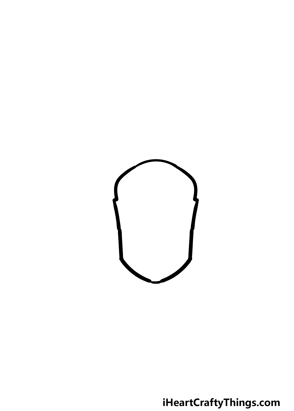 how to draw a Knight’s Helmet step 1
