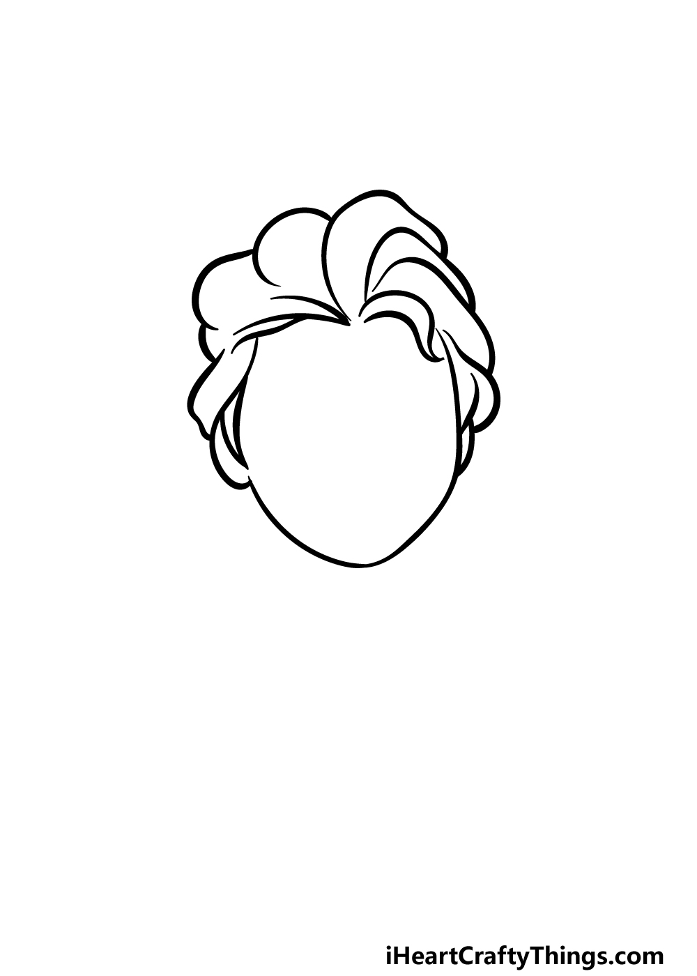how to draw Elsa step 1