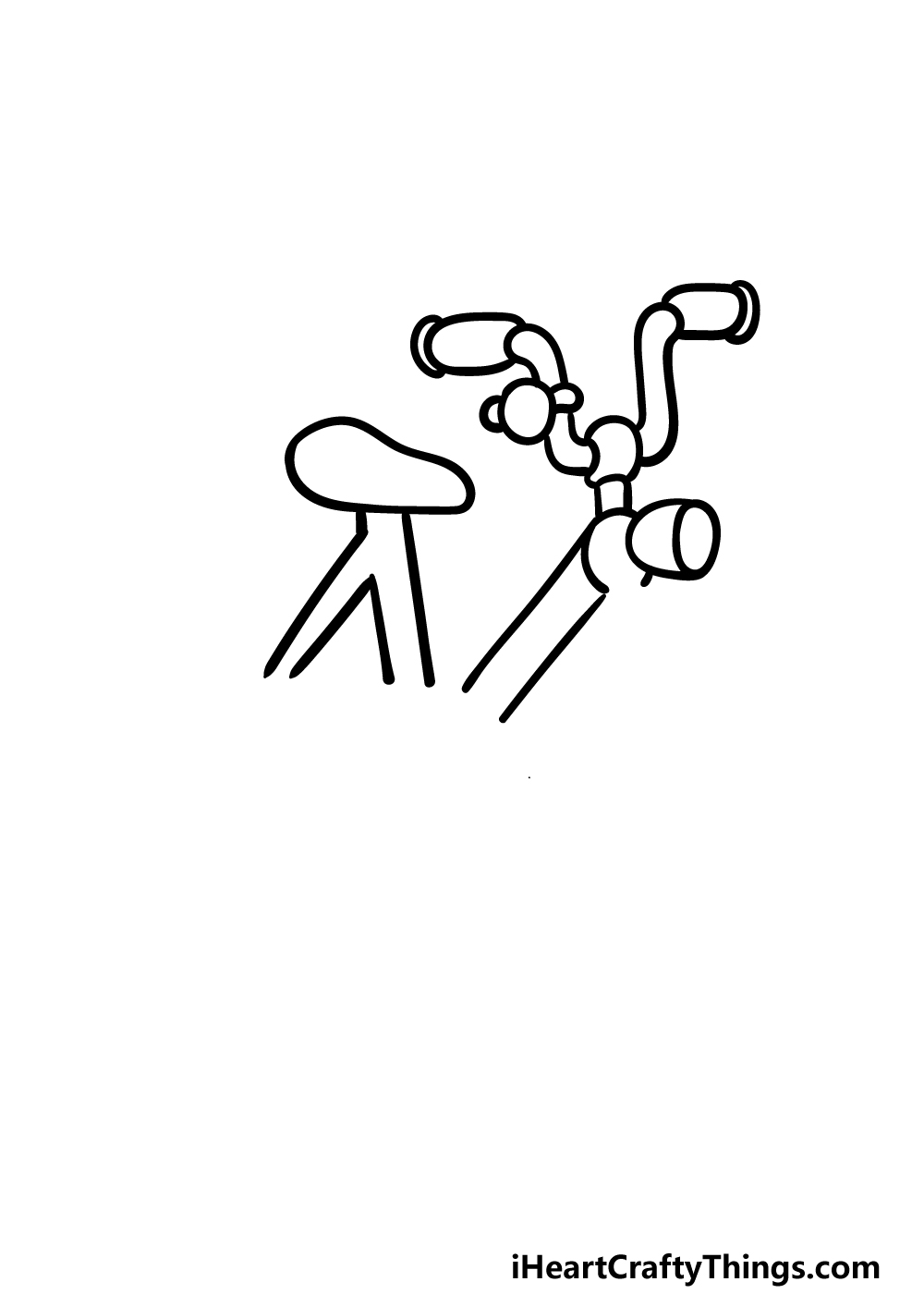 how to draw a Bicycle step 2