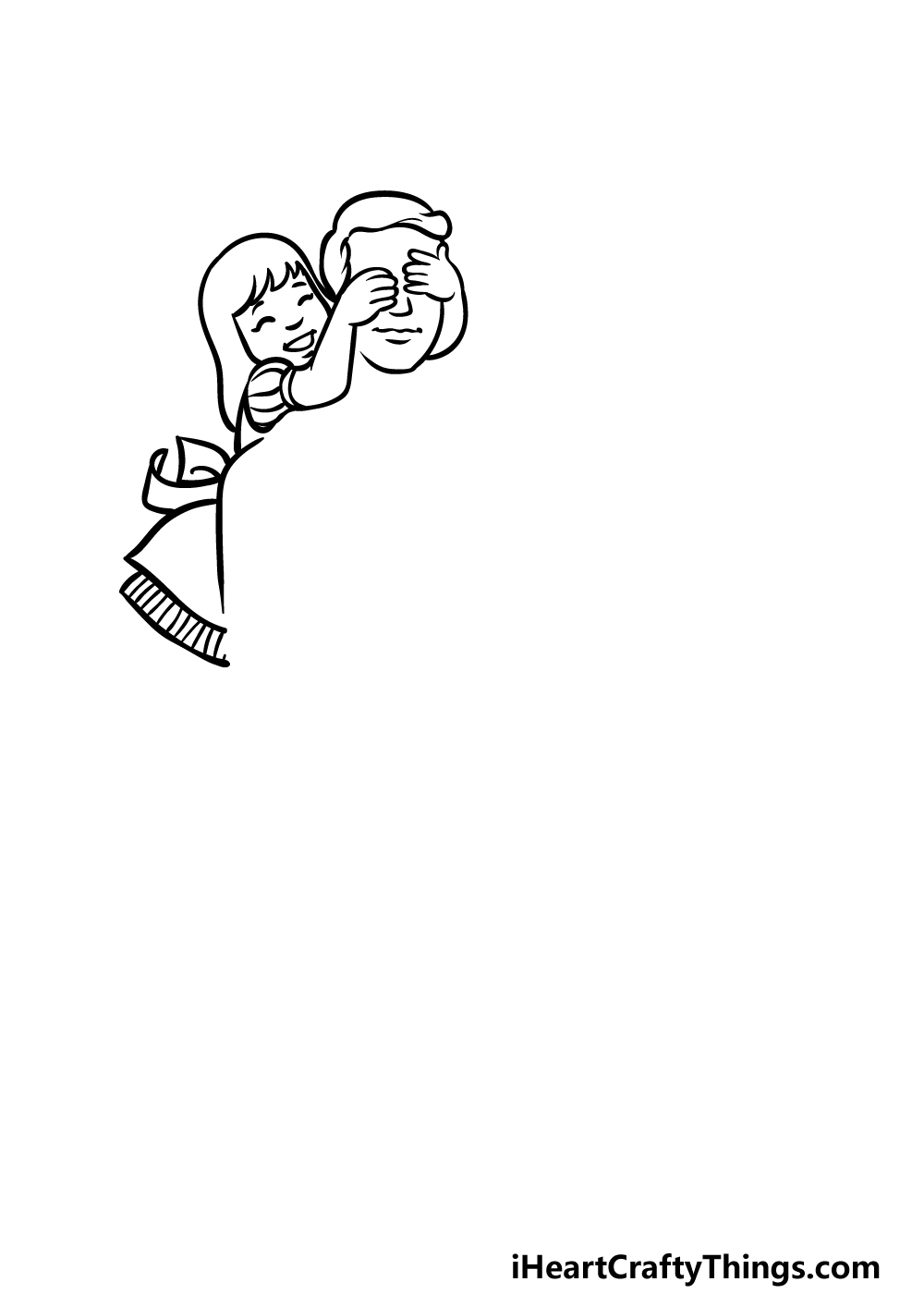 How to Draw Father’s Day step 2