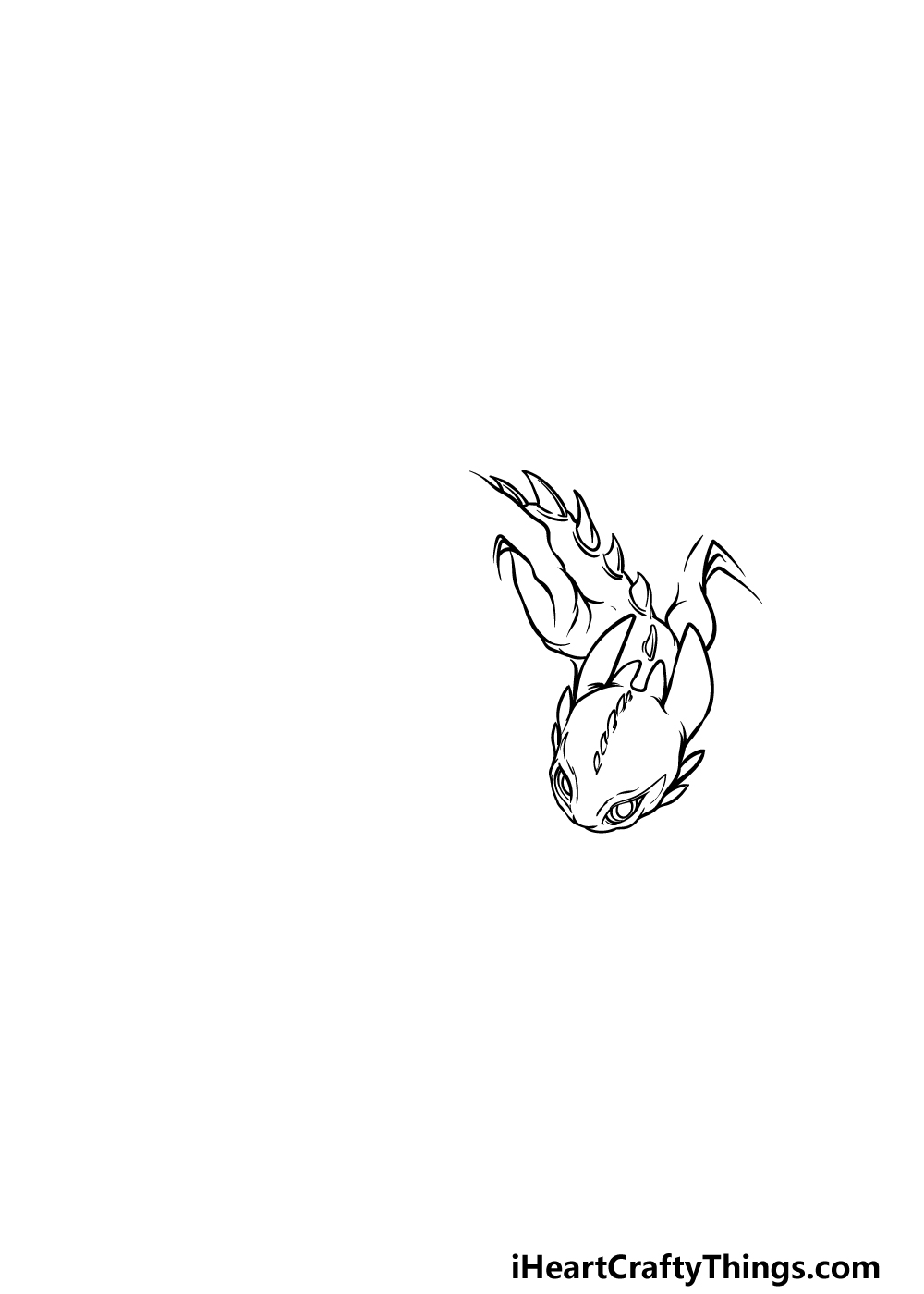 how to draw Toothless step 2