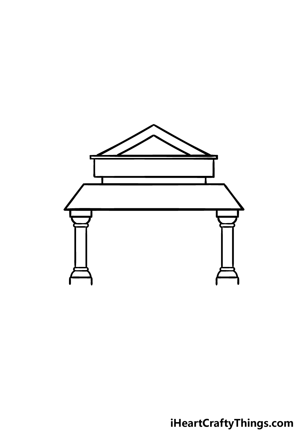 how to draw a Library step 2