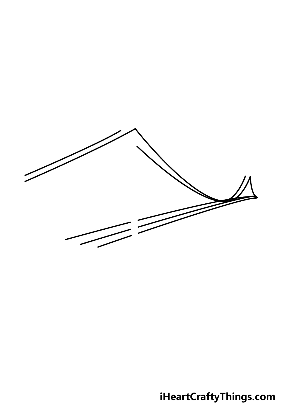 how to draw The Golden Gate Bridge step 2