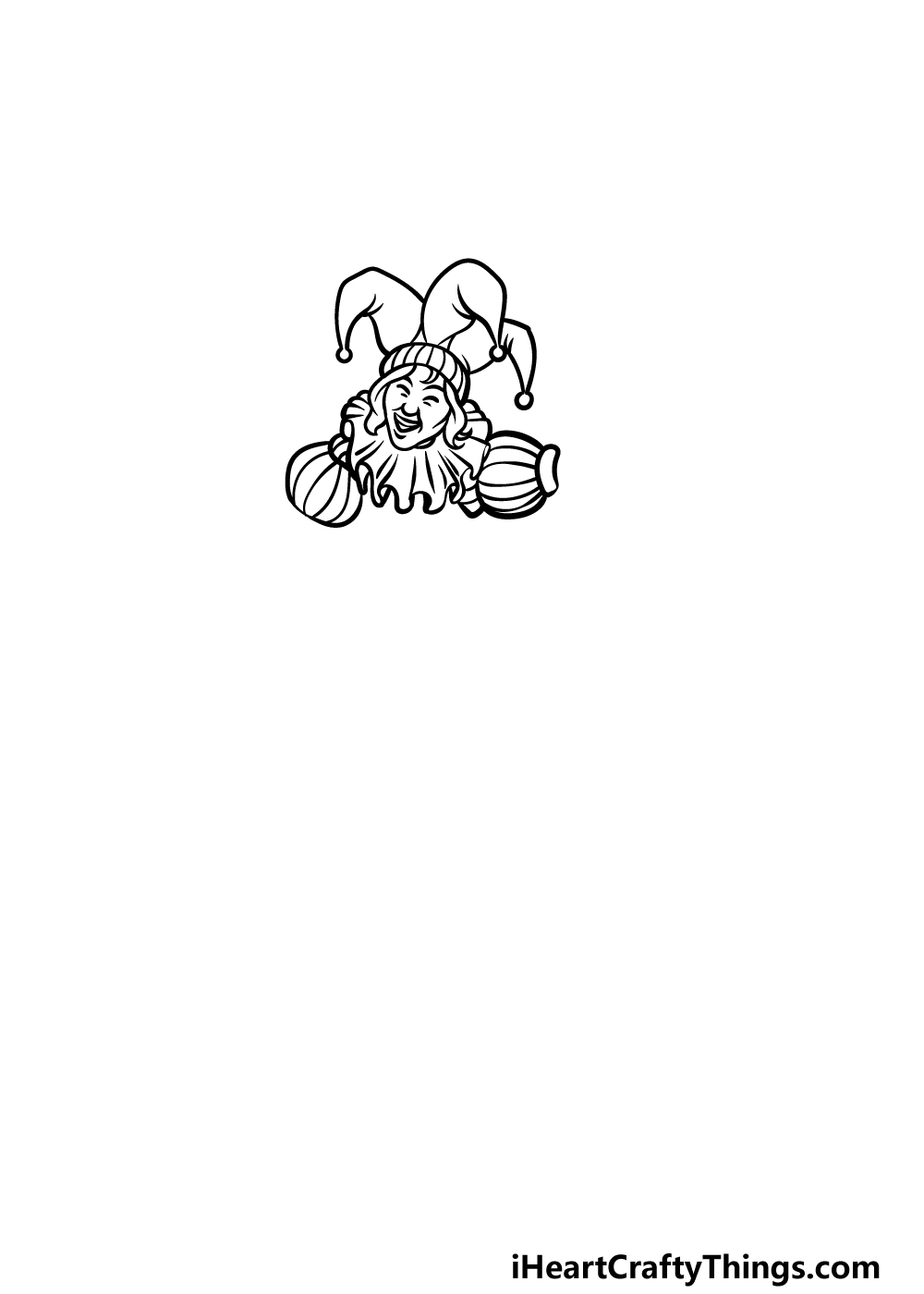 how to draw a Jester step 2
