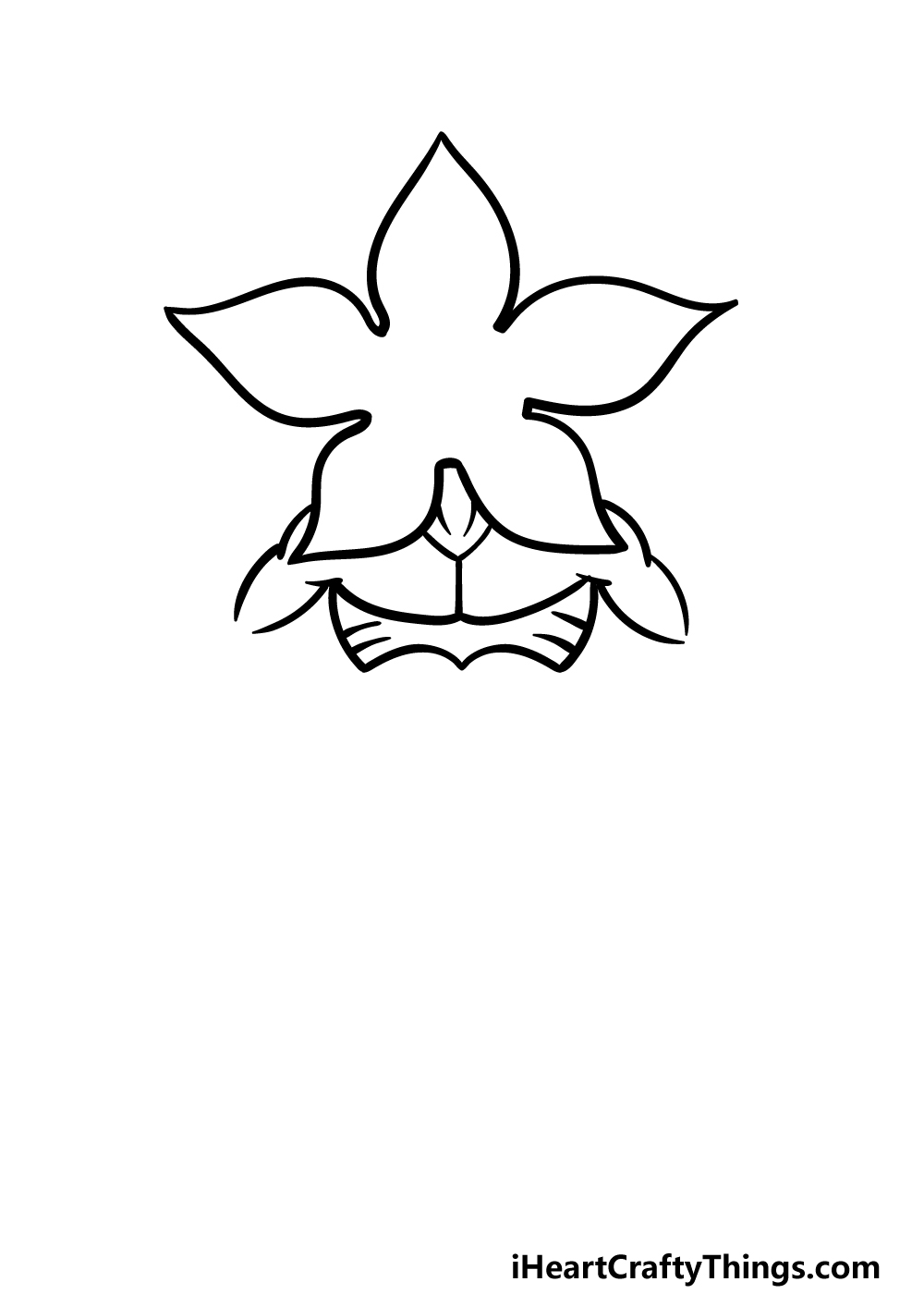 how to draw a Demogorgon step 2