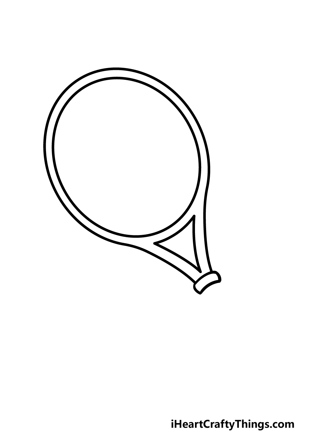 how to draw a Tennis Racket step 2