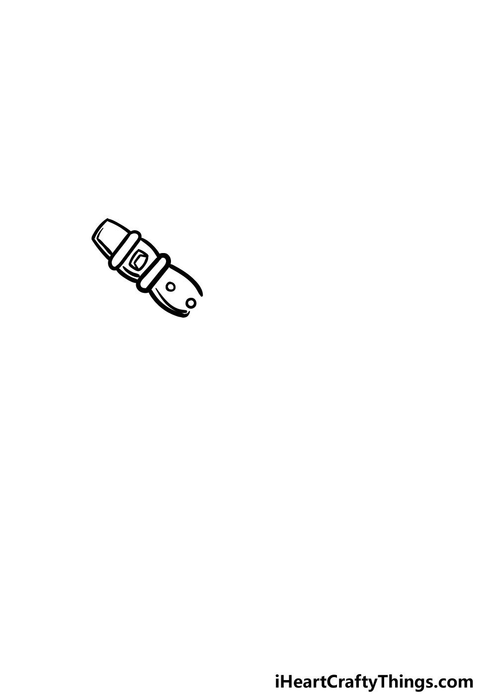 how to draw a flute step 2