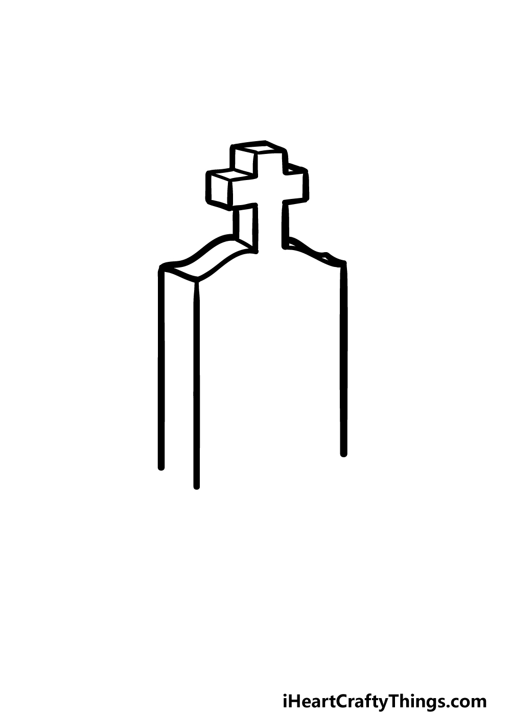 how to draw a grave step 2