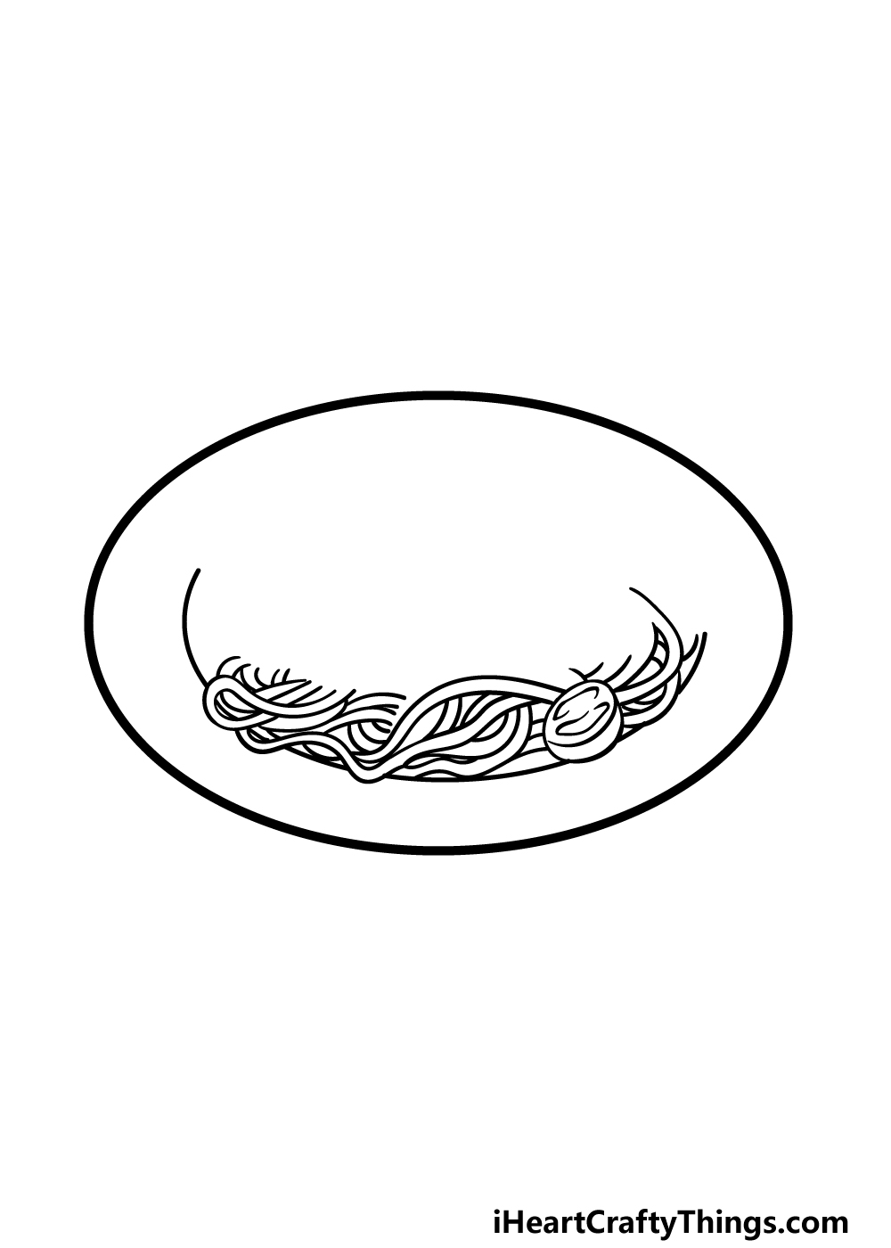 how to draw pasta step 2
