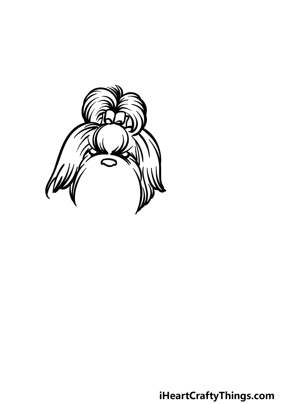 how to draw a Shih Tzu step 2