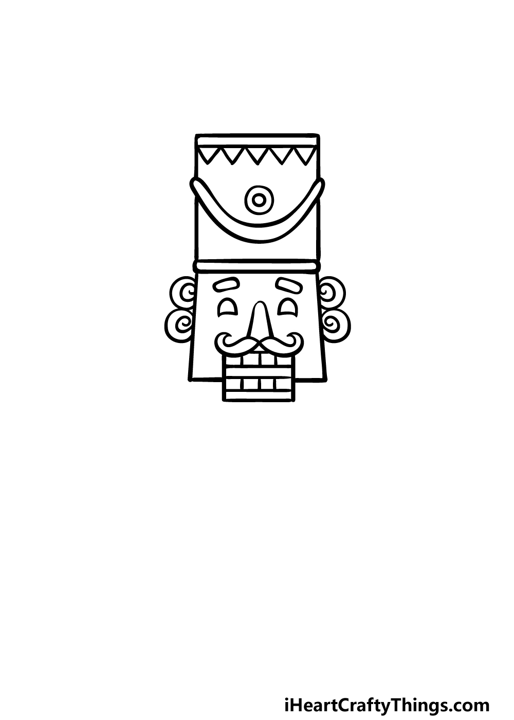 how to draw a Nutcracker step 2