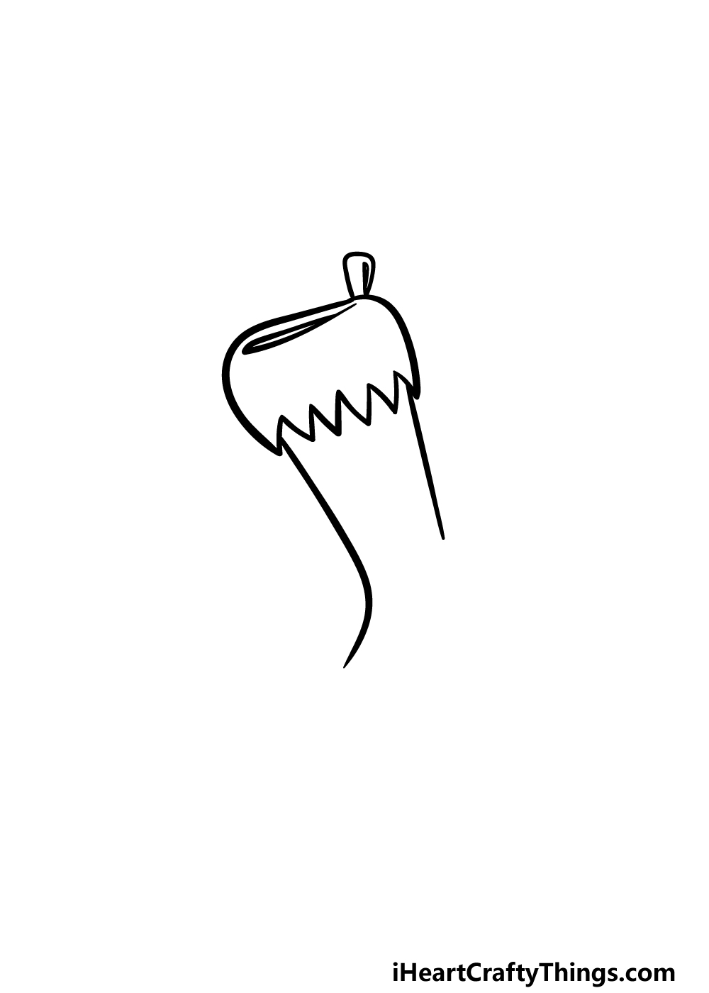 how to draw a Stocking step 2