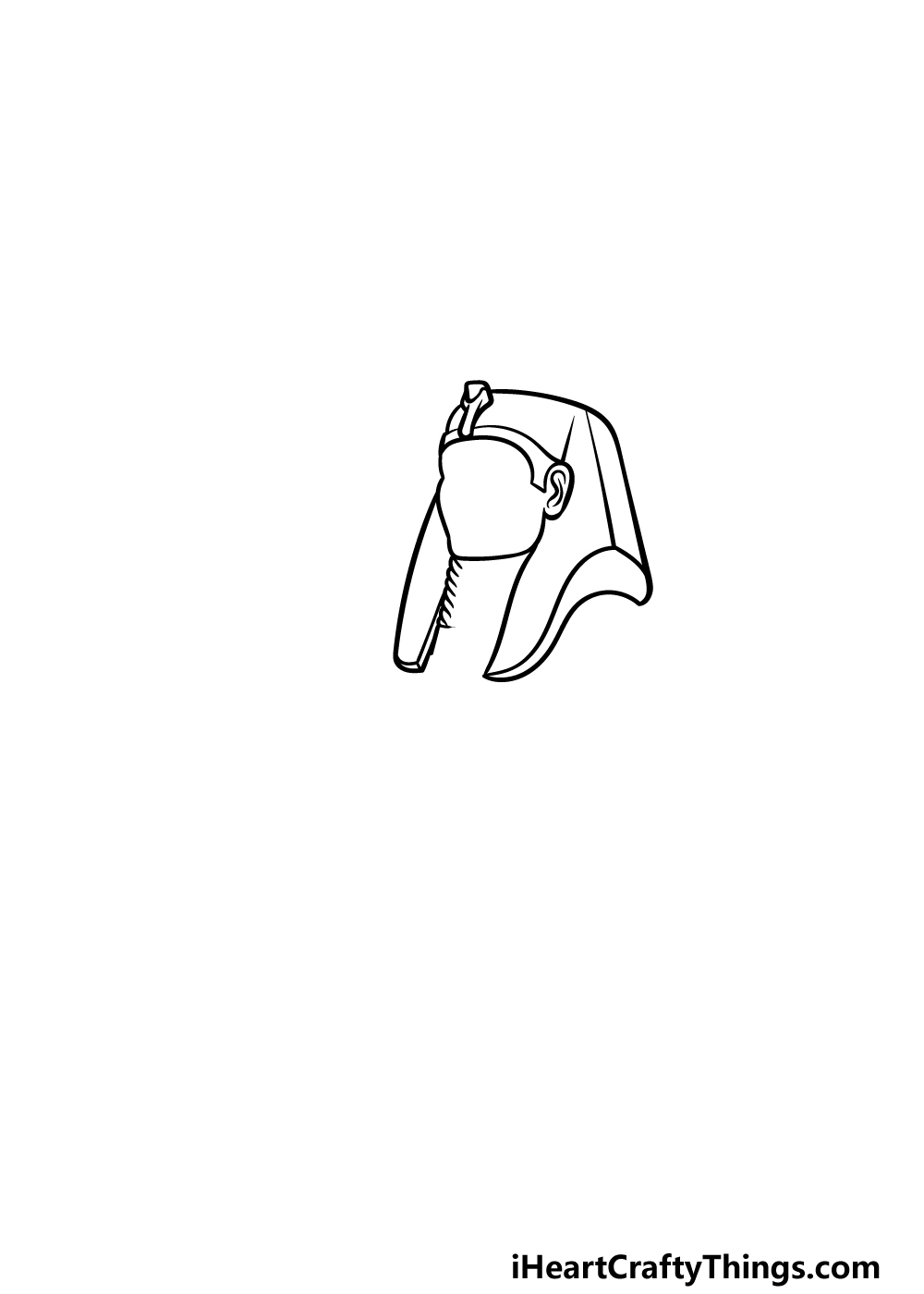 how to draw The Sphinx step 2