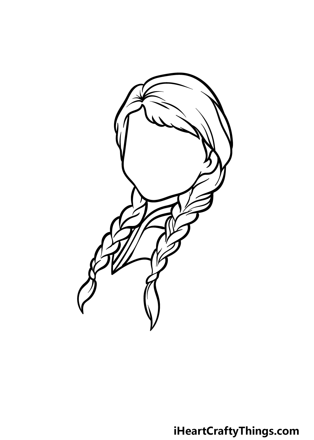 how to draw Anna step 2
