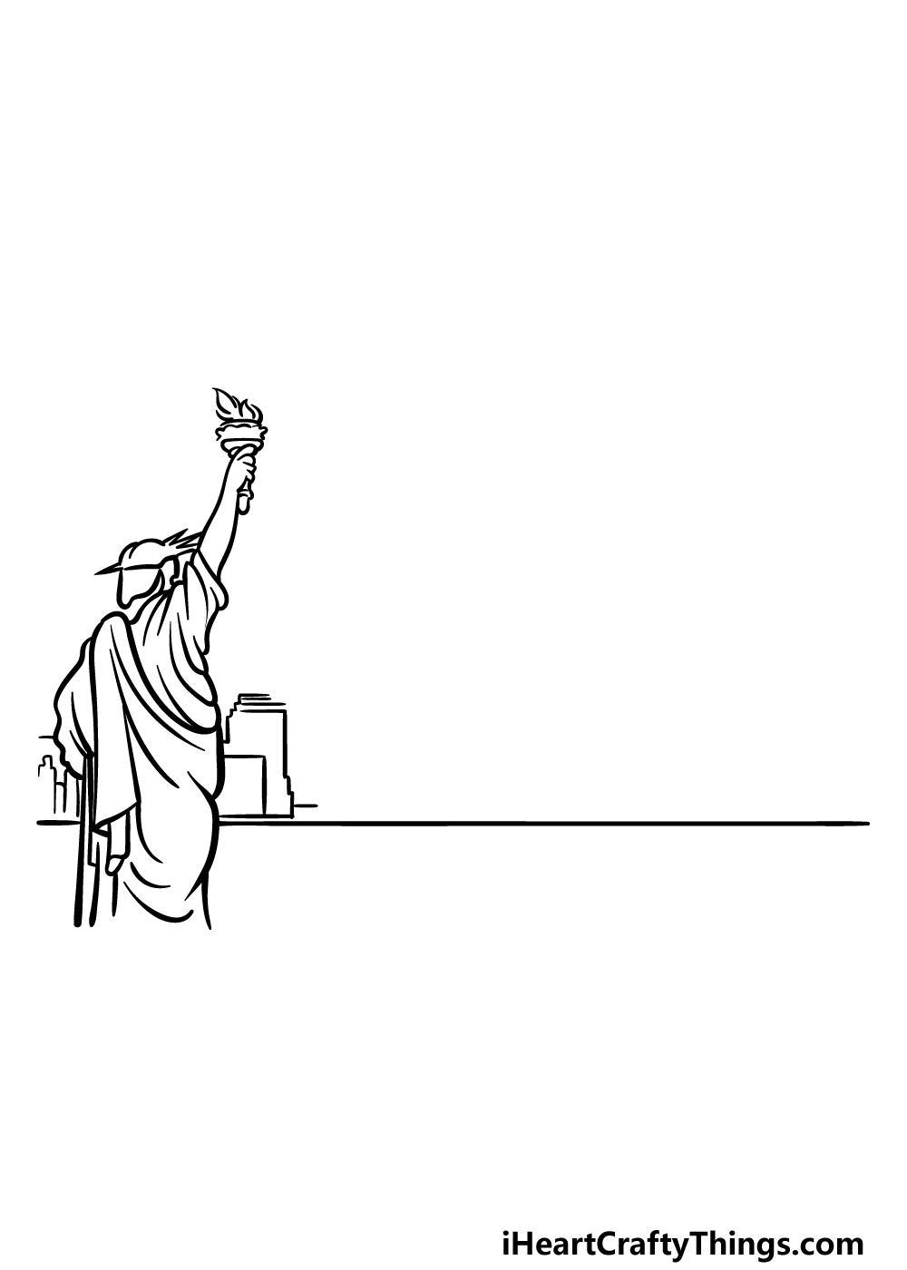 how to draw The New York Skyline step 2