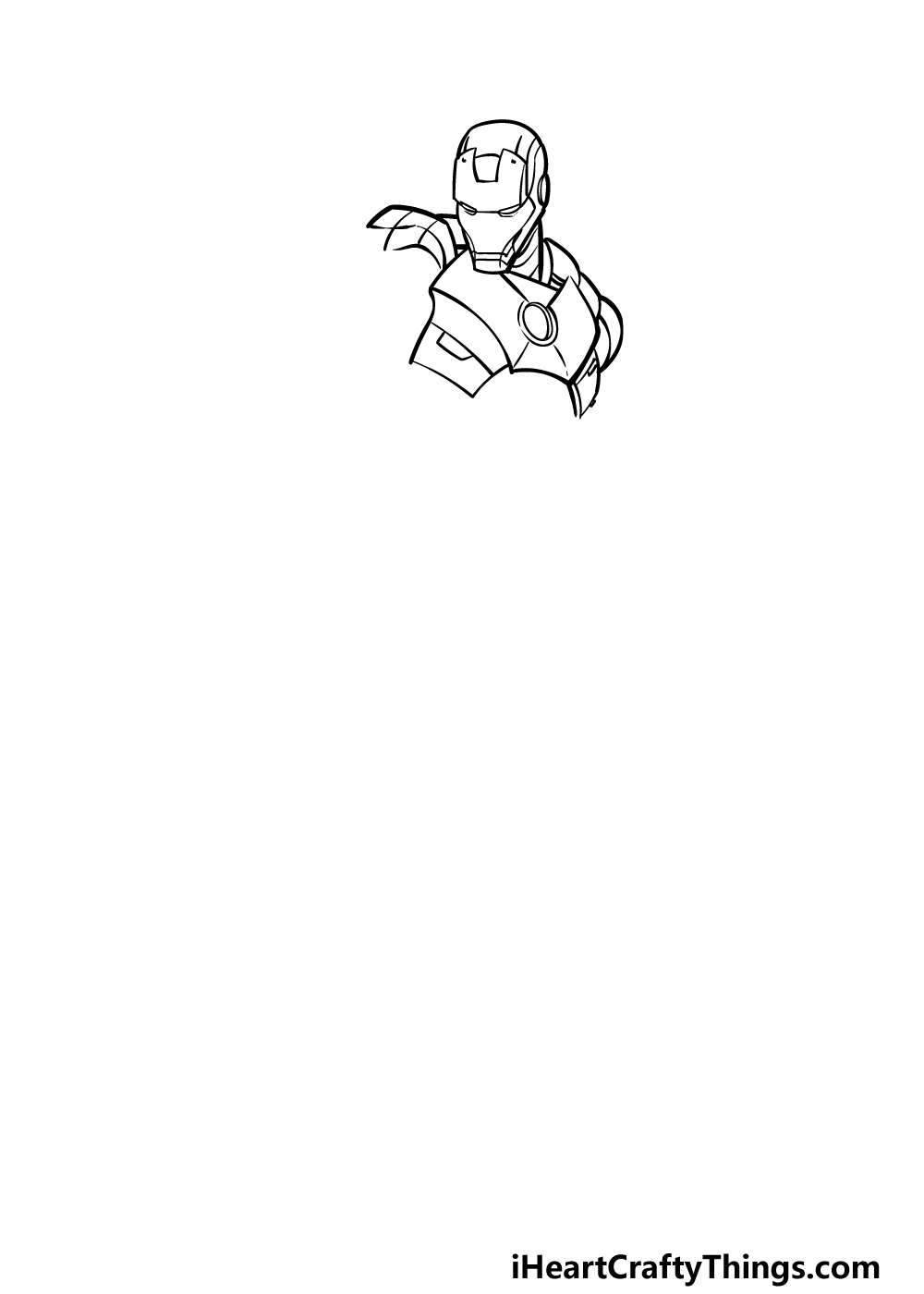 how to draw Iron Man step 2