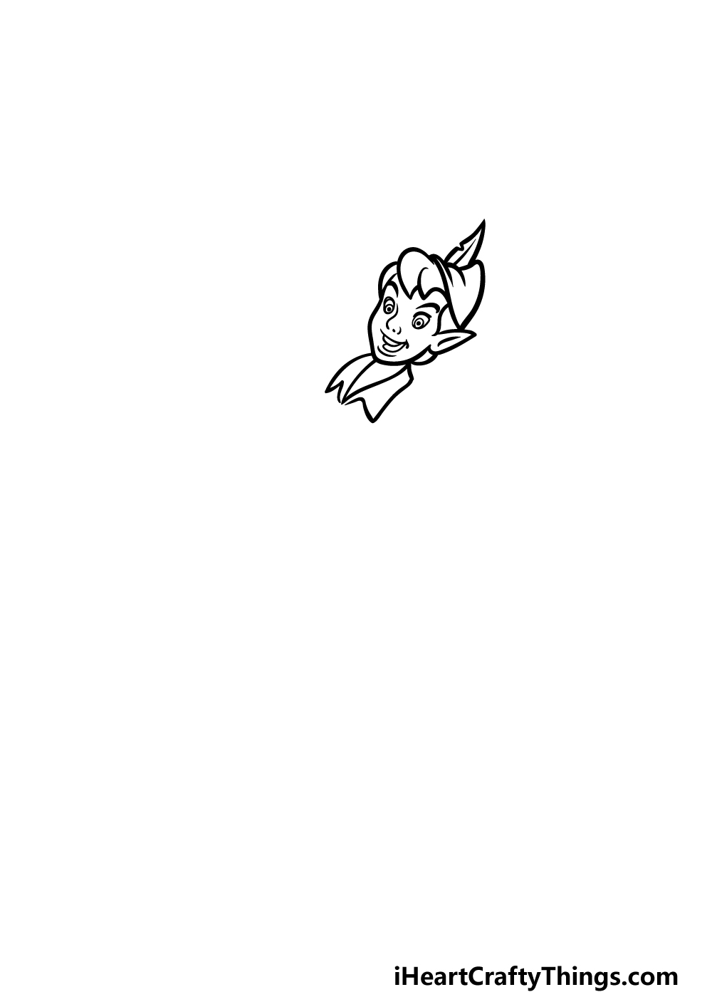 how to draw Peter Pan step 2