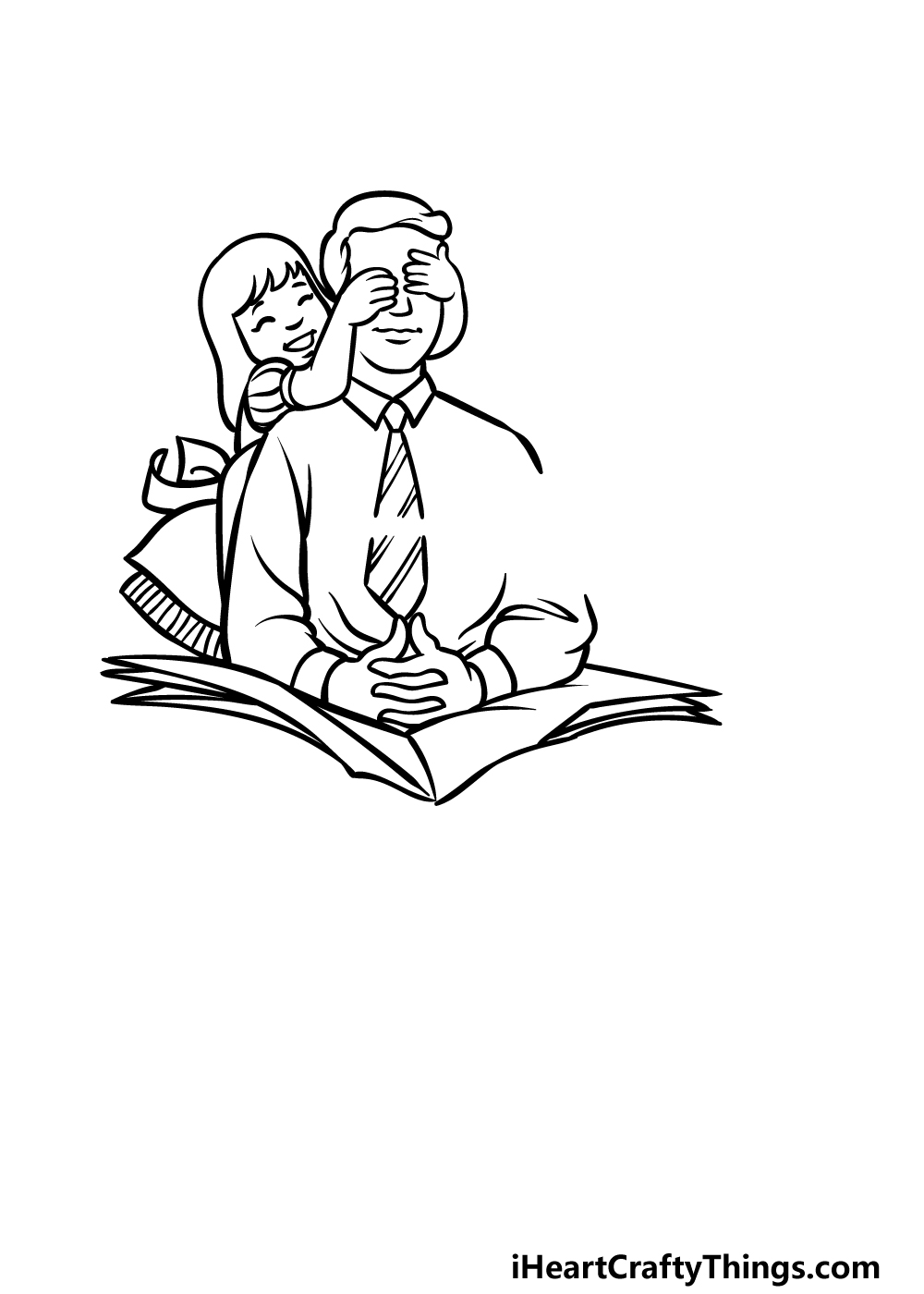 How to Draw Father’s Day step 3