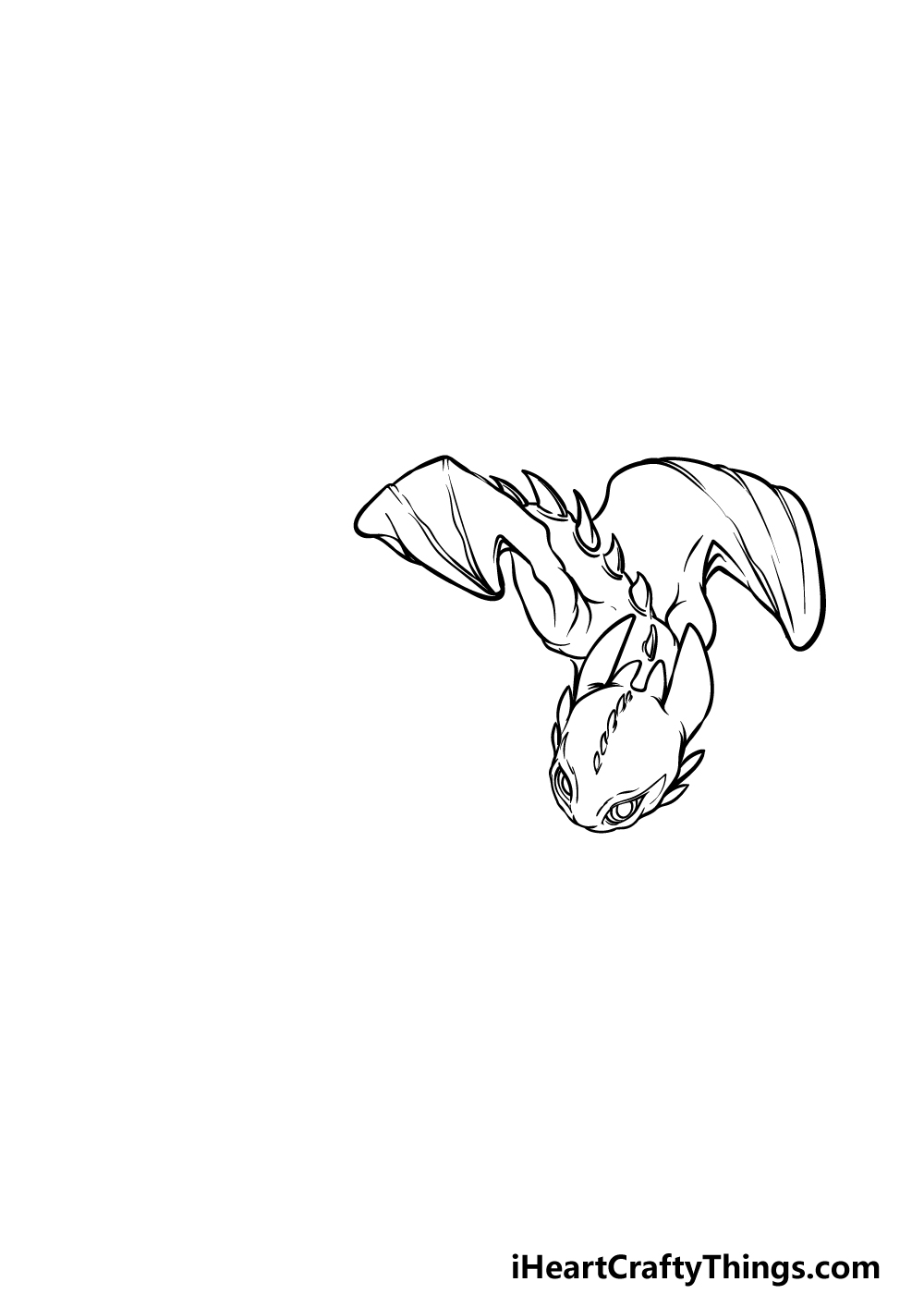 how to draw Toothless step 3