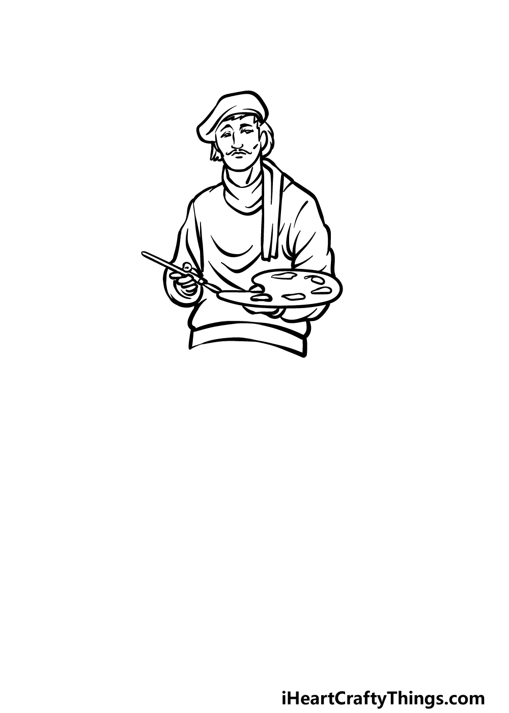 how to draw an Artist step 3