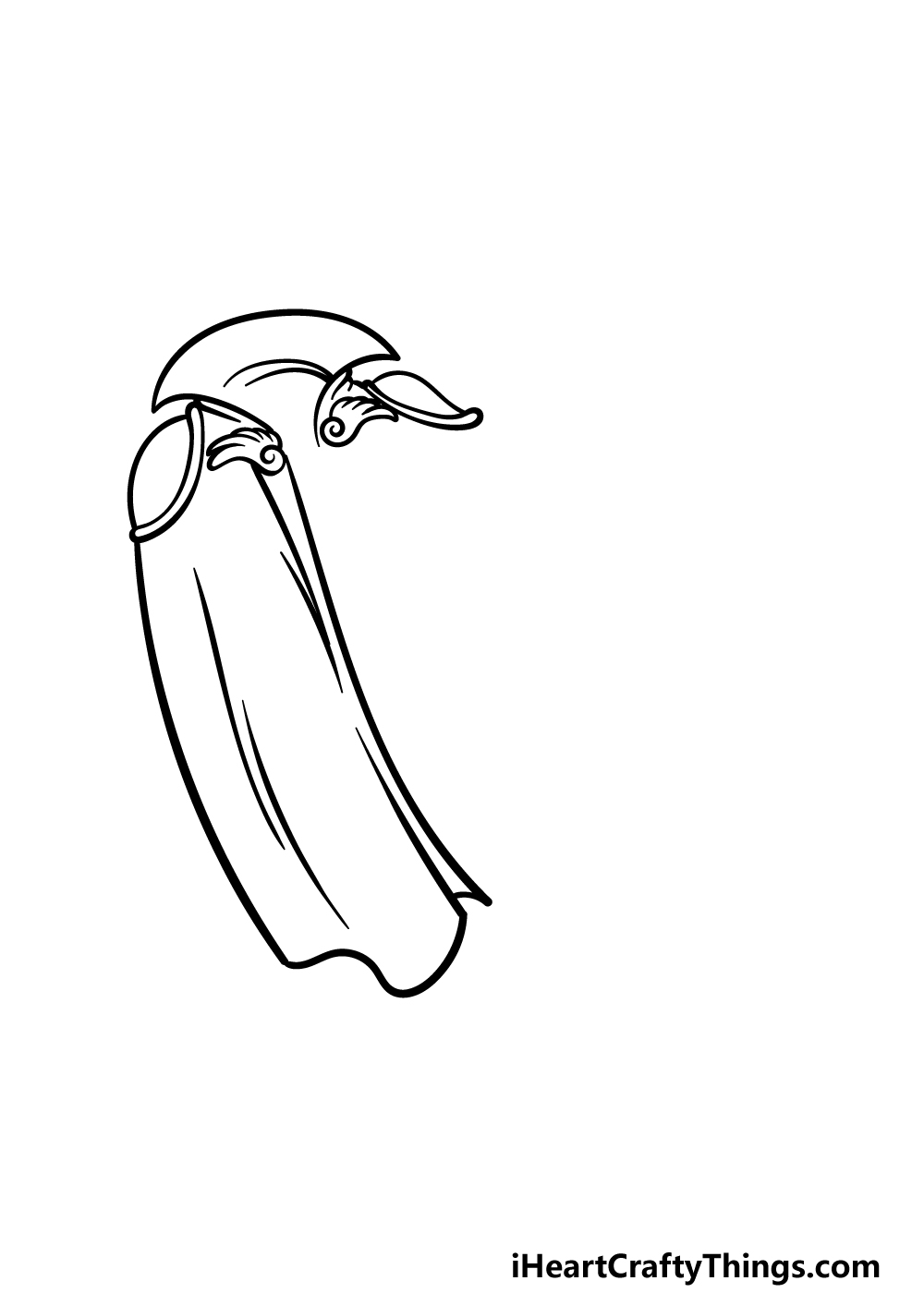 how to draw a Cape step 3