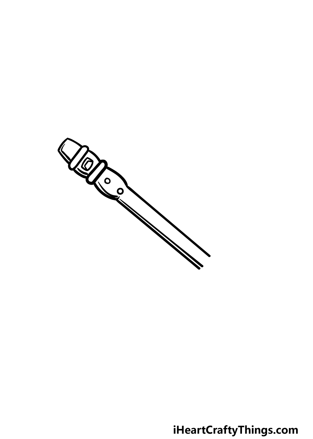 how to draw a flute step 3